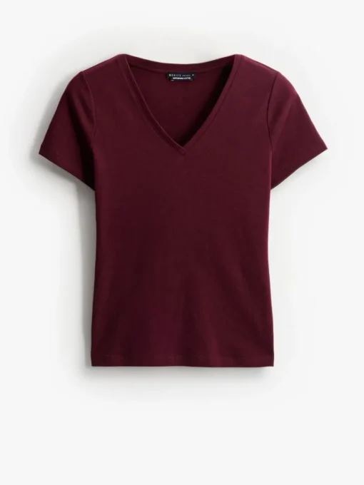 Premium Selection|T-shirts, Tops>MOHITO T-Shirt Kastanienbraun