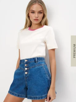 Premium Selection|T-shirts, Tops>MOHITO T-Shirt Creme