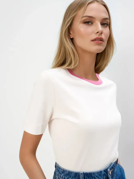 Premium Selection|T-shirts, Tops>MOHITO T-Shirt Creme