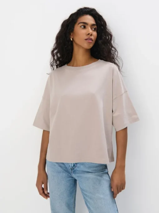 Am Häufigsten Ausgewählt|T-shirts, Tops>MOHITO T-Shirt Beige