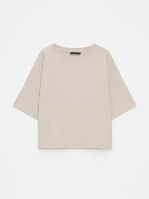 Am Häufigsten Ausgewählt|T-shirts, Tops>MOHITO T-Shirt Beige