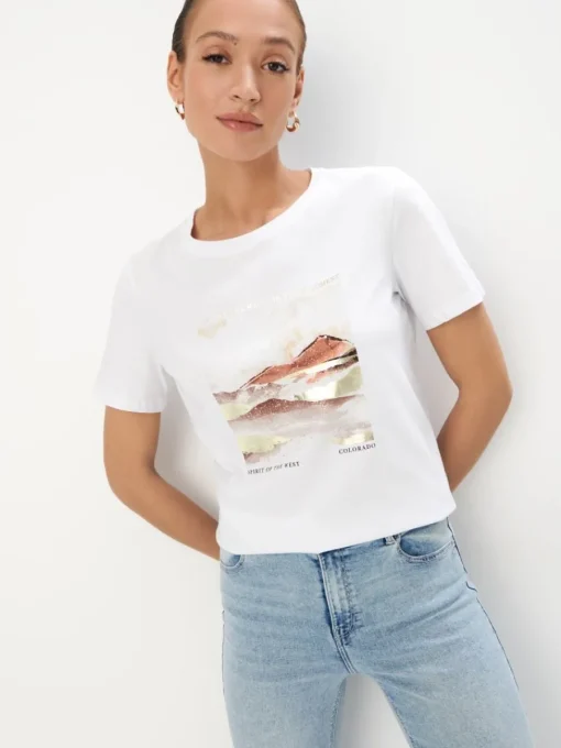 T-shirts, Tops>MOHITO T-Shirt Weiu00df