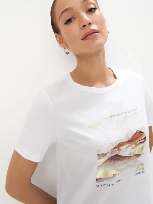T-shirts, Tops>MOHITO T-Shirt Weiu00df