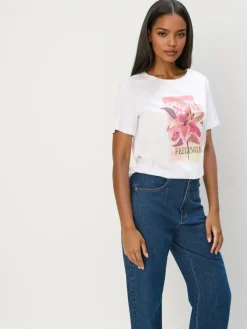 T-shirts, Tops>MOHITO T-Shirt aus Baumwolle mit Druck Weiu00df