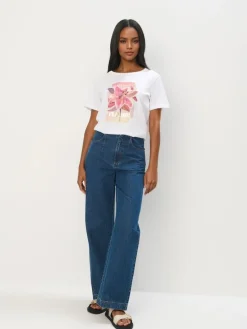 T-shirts, Tops>MOHITO T-Shirt aus Baumwolle mit Druck Weiu00df