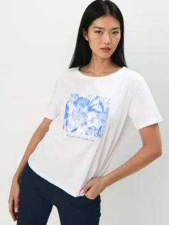 T-shirts, Tops>MOHITO T-Shirt aus Baumwolle mit Druck Weiu00df