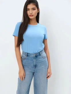 T-shirts, Tops>MOHITO T-Shirt Basic Blau