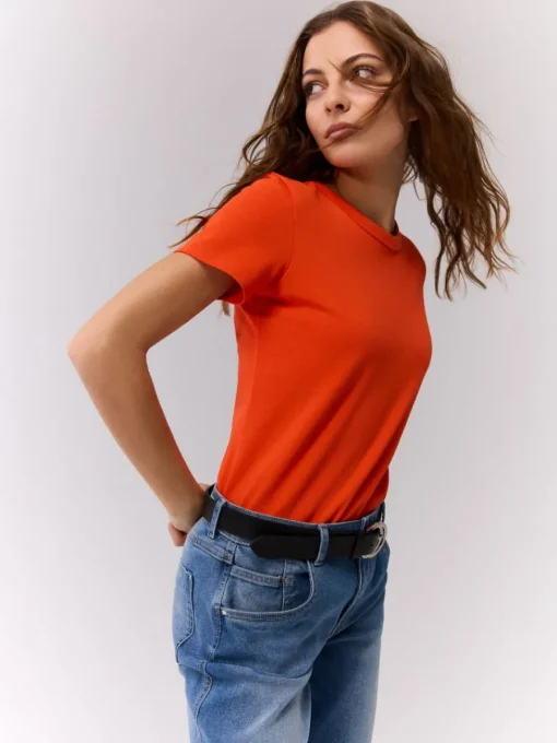 T-shirts, Tops>MOHITO T-Shirt Basic Orange
