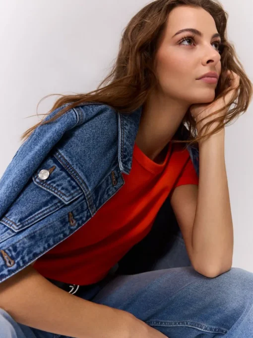 T-shirts, Tops>MOHITO T-Shirt Basic Orange