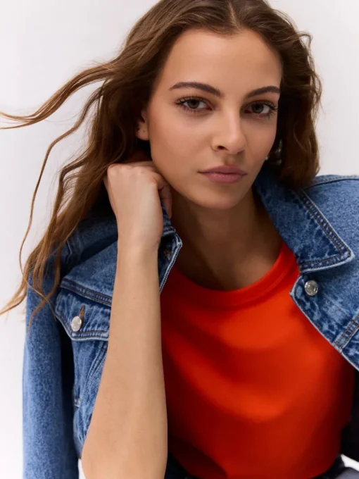 T-shirts, Tops>MOHITO T-Shirt Basic Orange