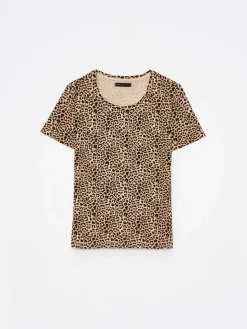 T-shirts, Tops></noscript>MOHITO T-Shirt mit Animal-Print Beige
