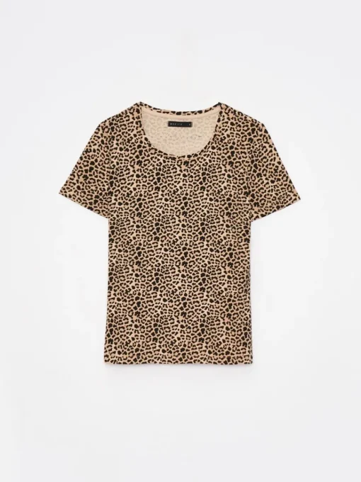 T-shirts, Tops>MOHITO T-Shirt mit Animal-Print Beige