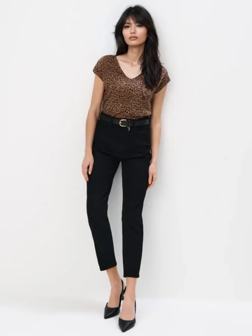 T-shirts, Tops>MOHITO T-Shirt mit Animal-Print Beige