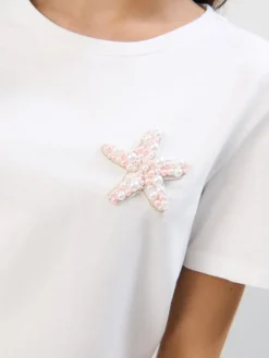 T-shirts, Tops>MOHITO T-Shirt mit Applikation Weiu00df