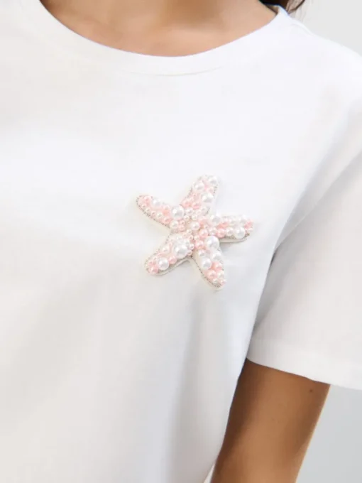 T-shirts, Tops>MOHITO T-Shirt mit Applikation Weiu00df