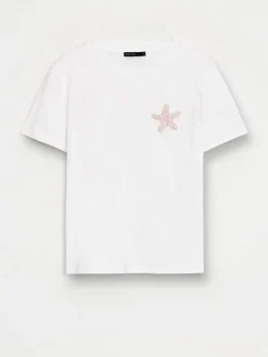 T-shirts, Tops></noscript>MOHITO T-Shirt mit Applikation Weiu00df