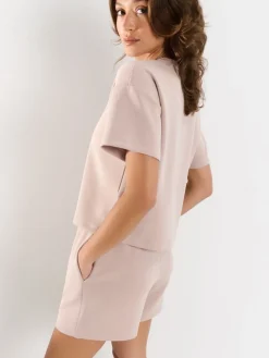 Sets|T-shirts, Tops></noscript>MOHITO T-Shirt mit kurzen  Ärmeln Beige