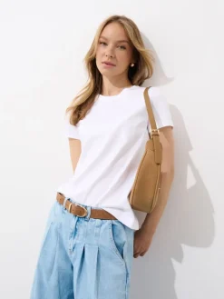 Premium Selection|T-shirts, Tops>MOHITO T-Shirt mit kurzen  Ärmeln Weiu00df