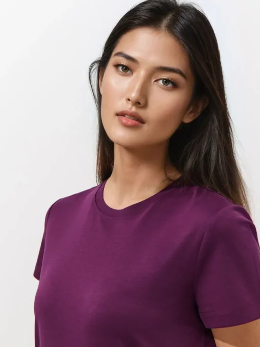 Premium Selection|T-shirts, Tops>MOHITO T-Shirt mit kurzen  Ärmeln Dunkelviolett