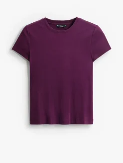 Premium Selection|T-shirts, Tops></noscript>MOHITO T-Shirt mit kurzen  Ärmeln Dunkelviolett