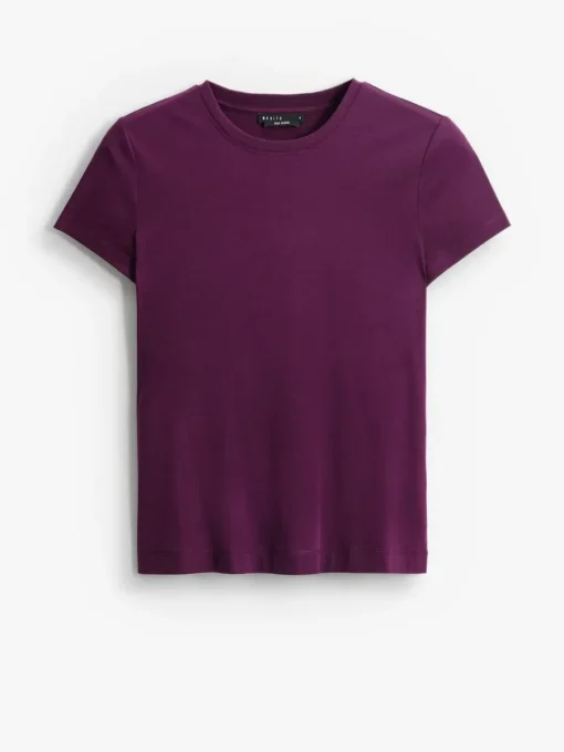 Premium Selection|T-shirts, Tops>MOHITO T-Shirt mit kurzen  Ärmeln Dunkelviolett