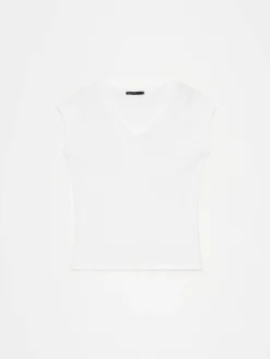 Am Häufigsten Ausgewählt|T-shirts, Tops></noscript>MOHITO T-Shirt mit kurzen  Ärmeln Weiu00df