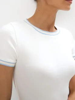 T-shirts, Tops></noscript>MOHITO T-Shirt mit kurzen  Ärmeln Weiu00df