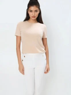 T-shirts, Tops>MOHITO T-Shirt mit kurzen  Ärmeln Beige