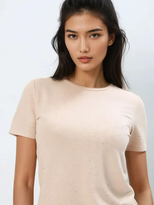 T-shirts, Tops>MOHITO T-Shirt mit kurzen  Ärmeln Beige