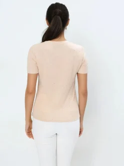 T-shirts, Tops></noscript>MOHITO T-Shirt mit kurzen  Ärmeln Beige