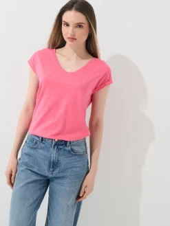 T-shirts, Tops>MOHITO T-Shirt mit kurzen  Ärmeln Pink