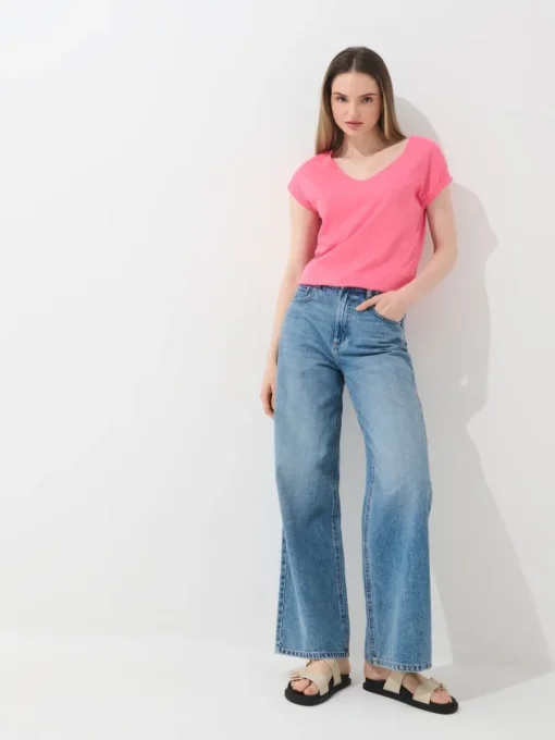 T-shirts, Tops>MOHITO T-Shirt mit kurzen  Ärmeln Pink