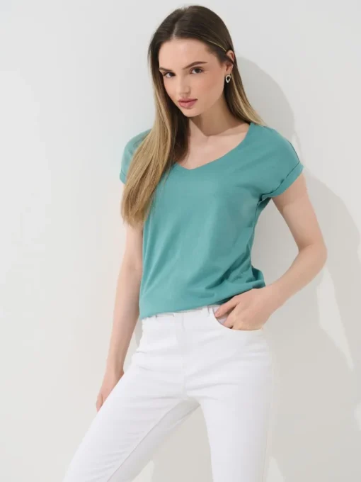 T-shirts, Tops>MOHITO T-Shirt mit kurzen  Ärmeln Türkis
