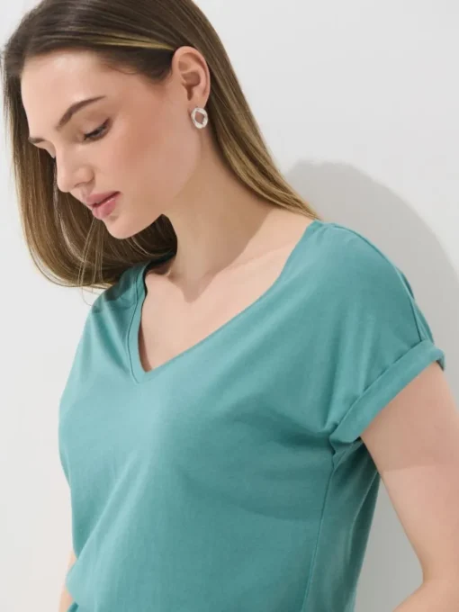 T-shirts, Tops>MOHITO T-Shirt mit kurzen  Ärmeln Türkis