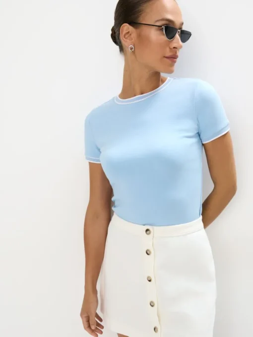 T-shirts, Tops>MOHITO T-Shirt mit kurzen  Ärmeln Blau
