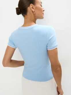 T-shirts, Tops></noscript>MOHITO T-Shirt mit kurzen  Ärmeln Blau