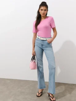 T-shirts, Tops>MOHITO T-Shirt mit kurzen  Ärmeln Pastellrosa