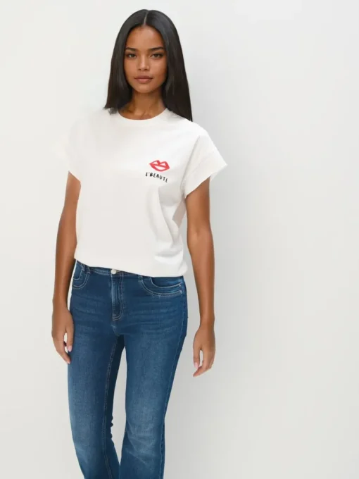 T-shirts, Tops>MOHITO T-Shirt mit Print Weiu00df