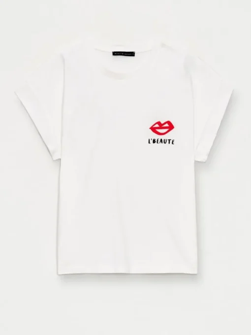 T-shirts, Tops>MOHITO T-Shirt mit Print Weiu00df