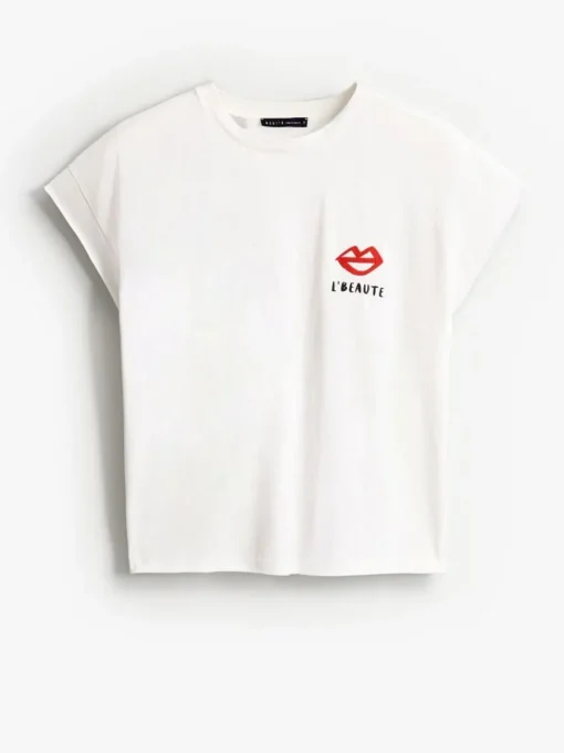 T-shirts, Tops>MOHITO T-Shirt mit Print Weiu00df