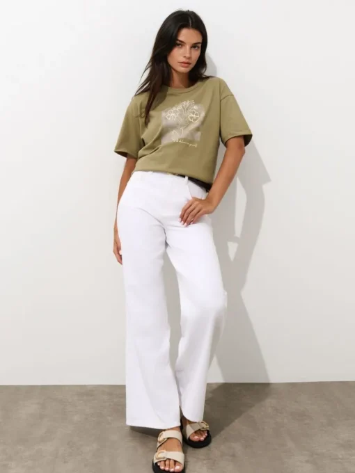 T-shirts, Tops>MOHITO T-Shirt mit Print Olivgrün