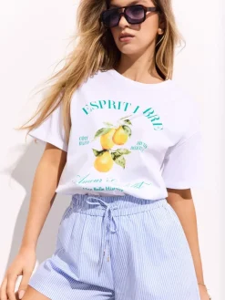 T-shirts, Tops>MOHITO T-Shirt mit Print Weiu00df