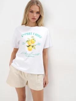 T-shirts, Tops></noscript>MOHITO T-Shirt mit Print Weiu00df