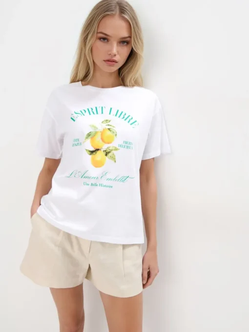 T-shirts, Tops>MOHITO T-Shirt mit Print Weiu00df