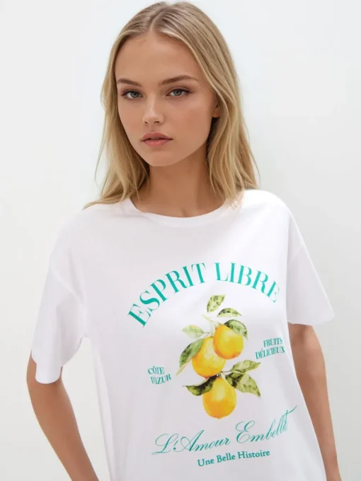 T-shirts, Tops>MOHITO T-Shirt mit Print Weiu00df