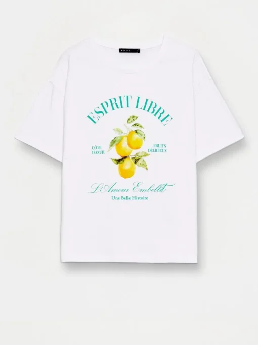 T-shirts, Tops>MOHITO T-Shirt mit Print Weiu00df