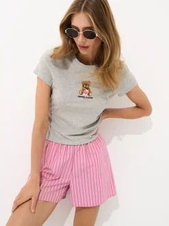T-shirts, Tops>MOHITO T-Shirt mit Print Grau