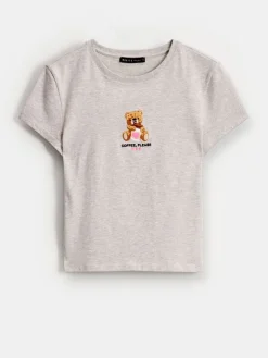 T-shirts, Tops></noscript>MOHITO T-Shirt mit Print Grau