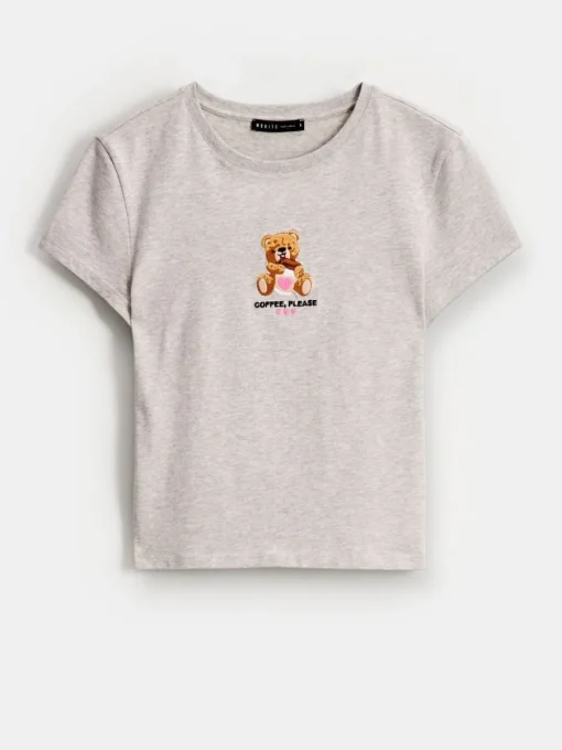 T-shirts, Tops>MOHITO T-Shirt mit Print Grau