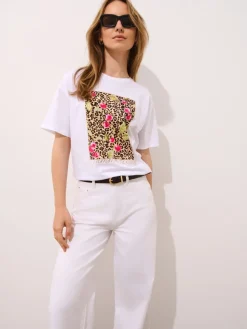 T-shirts, Tops>MOHITO T-Shirt mit Print Weiu00df